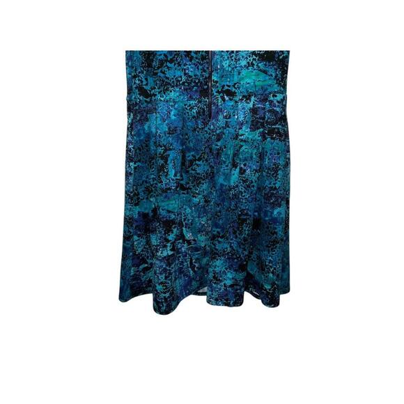 Stunning Blue Abstract Print Dress - Picture 5 of 7